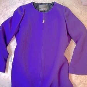 JCrew Vibrant Purple Double Cloth Dress Coat 6